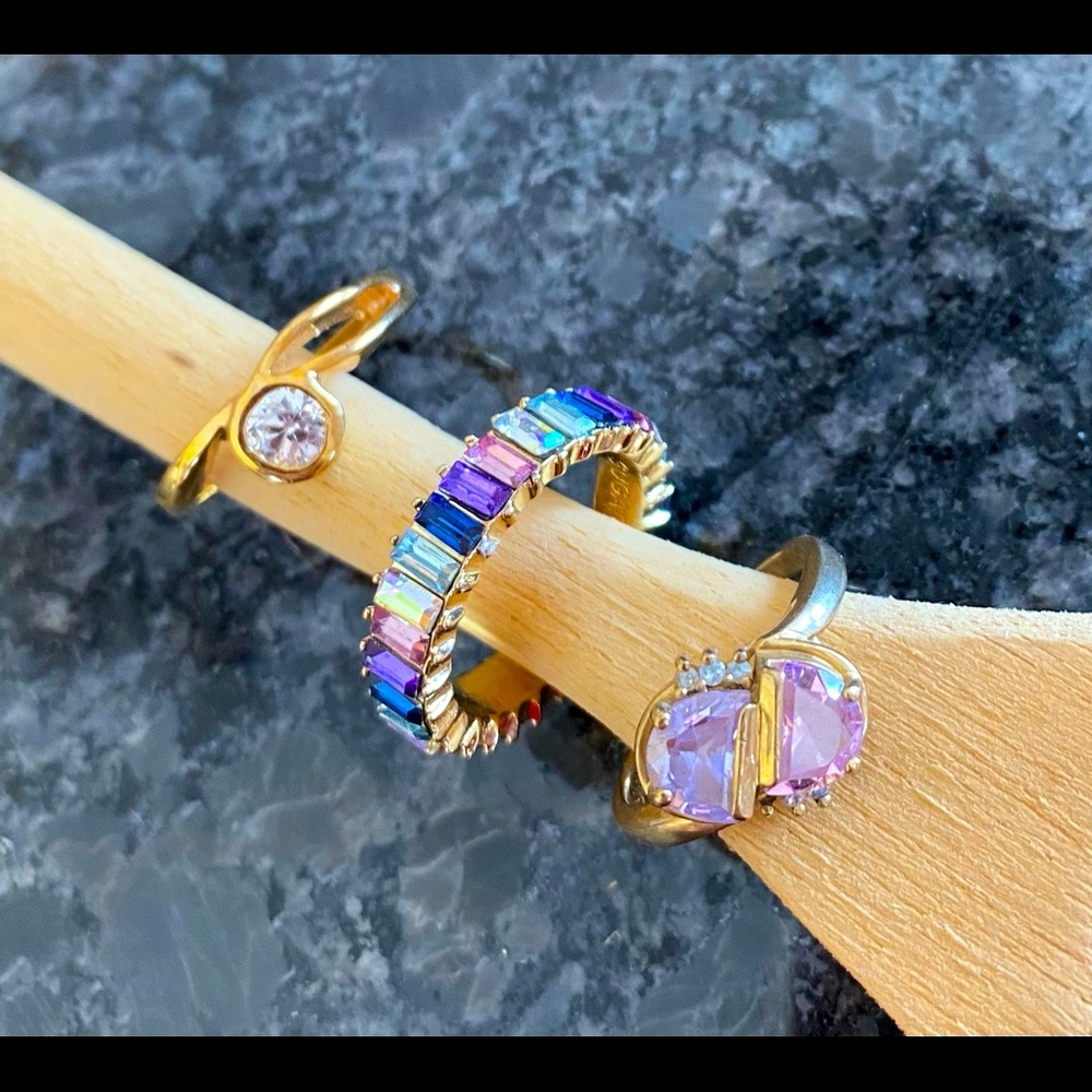 Set of 3 fashion rings. Size 7